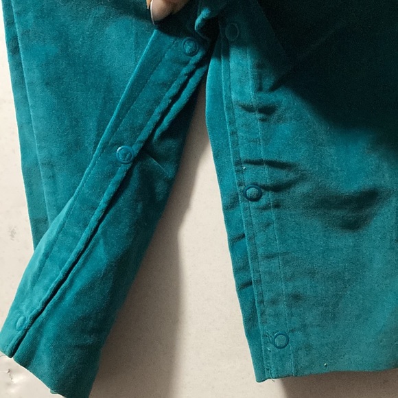 Boys 12mo Green Velveteen Onepiece + Paisley Bow tie HOLIDAY OUTFIT; NWOT - Picture 5 of 8